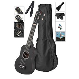 Midex UKX-901 BK Siyah Metod Kılıf Pena Soprano Ukulele