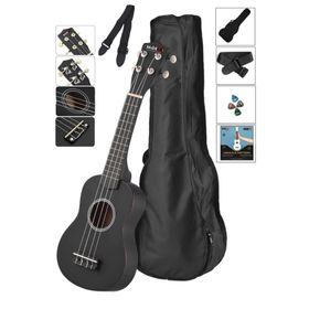 Midex UKX-901 BK Siyah Metod Kılıf Pena Soprano Ukulele