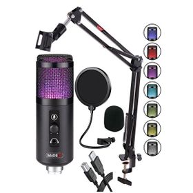 Midex V5 RGB Set USB Oyuncu ve Yayıncı Mikrofonu Condenser Stüdyo