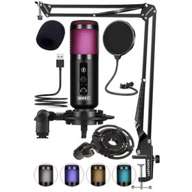 Midex V5 RGB Set USB Oyuncu ve Yayıncı Mikrofonu Condenser Stüdyo