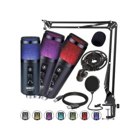 Midex V5 RGB Set USB Oyuncu ve Yayıncı Mikrofonu Condenser Stüdyo