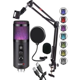 Midex V5 RGB USB Oyuncu ve Yayıncı Mikrofonu + Condenser