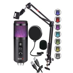 Midex V5 RGB USB Oyuncu ve Yayıncı Mikrofonu + Condenser