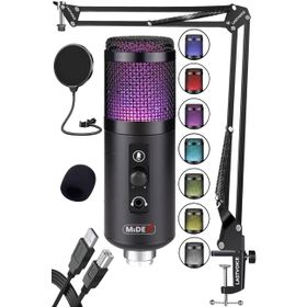 Midex V5 RGB USB Oyuncu ve Yayıncı Mikrofonu + Condenser