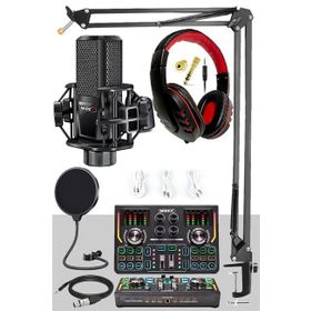 Midex Vokal Paket-1 Mx2020 Mikrofon 6 Kanal Stüdyo Mikseri Kulaklık Full Set
