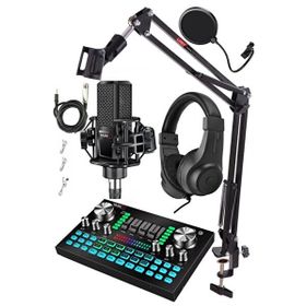 Midex Vokal Paket-1 Mx2020 Mikrofon 6 Kanal Stüdyo Mikseri Kulaklık Full Set