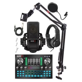 Midex Vokal Paket-1 Mx2020 Mikrofon 6 Kanal Stüdyo Mikseri Kulaklık Full Set