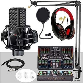Midex Vokal Paket-1 Mx2020 Mikrofon 6 Kanal Stüdyo Mikseri Kulaklık Full Set