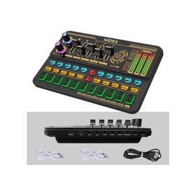 Midex VS11 Üst Seviye Stüdyo Kayıt Canlı Yayın Bluetooth ve Şarjlı Ses Kartı Efektli Radyo Mikseri