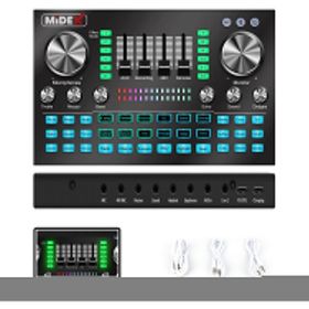 Midex VS20 Üst Seviye Stüdyo Kayıt Canlı Yayın Şarjlı Ses Kartı Efektli Radyo Mikseri
