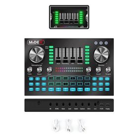 Midex VS20 Üst Seviye Stüdyo Kayıt Canlı Yayın Şarjlı Ses Kartı Efektli Radyo Mikseri