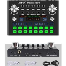 Midex VS9 Stüdyo Kayıt Canlı Yayın Ses Kartı Efektli Radyo Mikseri
