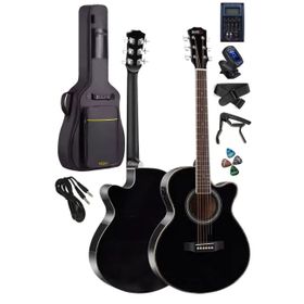 Midex XC-300BK-EQ Profesyonel 4/4 Yetişkin Üst Segment Siyah Elektro Akustik Gitar