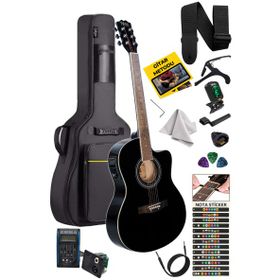 Midex XC-300BK-EQ Profesyonel 4/4 Yetişkin Üst Segment Siyah Elektro Akustik Gitar