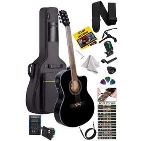 Midex XC-300BK-EQ Profesyonel 4/4 Yetişkin Üst Segment Siyah Elektro Akustik Gitar
