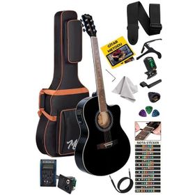 Midex XC-300BK-EQ Profesyonel 4/4 Yetişkin Üst Segment Siyah Elektro Akustik Gitar