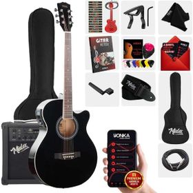 Midex XC-300XBK-AMP Profesyonel Amfili Siyah Elektro Akustik Gitar
