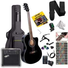 Midex XC-300XBK-AMP Profesyonel Amfili Siyah Elektro Akustik Gitar