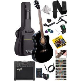 Midex XC-300XBK-AMP Siyah Elektro Akustik Gitar + Müzik Seti