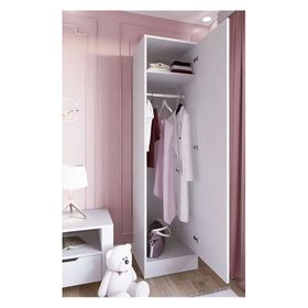 Midoser 45 cm Beyaz Tek Kapılı Elbise Dolabı Gardrop