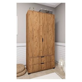 Midoser Atlas 2 Kapılı 2 Çekmeceli Çam Çok Amaçlı Gardırop