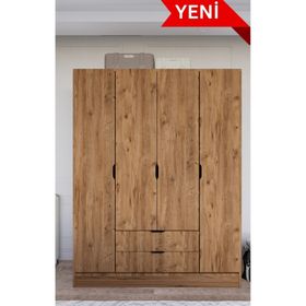 Midoser Atlas 4 Kapılı 2 Çekmeceli Gardırop