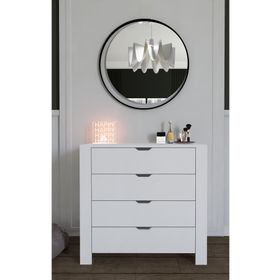 Midoser Duru 90x85 cm Beyaz 4 Çekmeceli Yatak Odası Bebek Odası Şifonyer