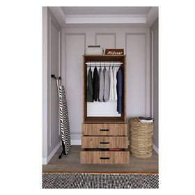 Midoser Easy Atlantik Çam 2 Kapılı 3 Çekmeceli Gardırop