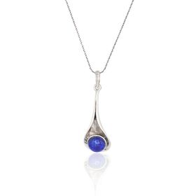 Midyat Nurtaş 201022875 Lapis Lazuli Taşlı Kadın Gümüş Otantik Kolye