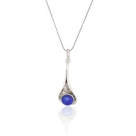 Midyat Nurtaş 201022875 Lapis Lazuli Taşlı Kadın Gümüş Otantik Kolye