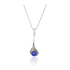 Midyat Nurtaş 201022875 Lapis Lazuli Taşlı Kadın Gümüş Otantik Kolye