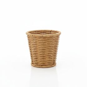 Mien 1634 Rattan Yuvarlak Masaüstü Organizer Çok Amaçlı Kalemlik
