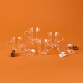 Mien 170 ml Şeffaf 6'lı Çay Fincan Seti