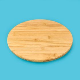 Mien 30x30x2.5 cm Açık Kahverengi Dönebilen Stantlı Pizza Sunum Panosu