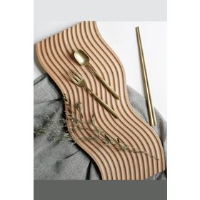 Mien 39x16x1.5 cm Bambu Dalgalı Sunumluk