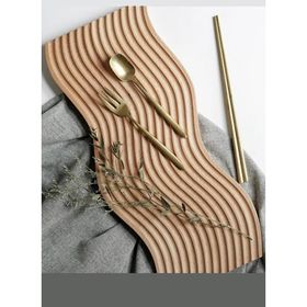 Mien 39x16x1.5 cm Bambu Dalgalı Sunumluk