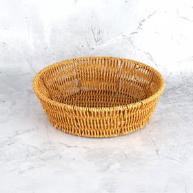 Mien BB6062 24 cm Yuvarlak Sentetik Rattan Ekmek Sepeti