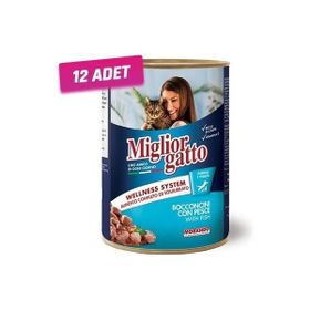 Miglior 12x405 gr Balıklı Yetişkin Kedi Konservesi