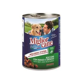 Miglior Cane Biftekli ve Sebzeli 12x405 gr Yetişkin Köpek Konserve