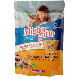 Miglior Gatto 24x100 gr Tavuk ve Hindi Parçalı Yetişkin Kedi Maması