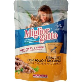 Miglior Gatto 24x100 gr Tavuk ve Hindi Parçalı Yetişkin Kedi Maması