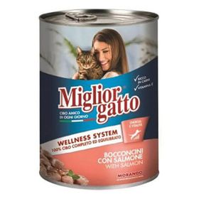 Miglior Gatto 400 gr Kıyılmış Somonlu ve Ton Balıklı Konserve Kedi Maması