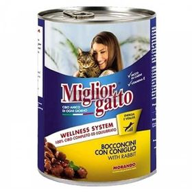 Miglior Gatto 405 gr Parça Etli Tavşanlı Konserve Kedi Maması
