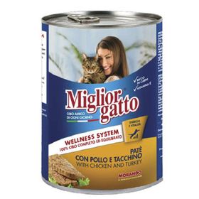 Miglior Gatto 405 gr Tavuk ve Hindili Konserve Kedi Maması