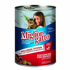 Miglior Gatto Manzo Biftekli 6x405 gr Kedi Konserve