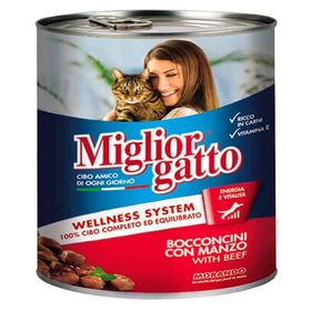 Miglior Gatto Parça Etli Biftekli 405 Gr Konserve Kedi Maması