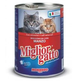 Miglior Gatto Parça Etli ve Biftekli 24x405 gr Konserve Kedi Maması