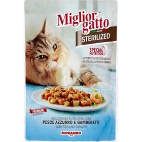 Miglior Gatto Sterilized Balık ve Karidesli 85 gr Kısırlaştırılmış Kedi Konserve