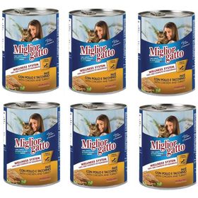Miglior Gatto Tavuk ve Hindi Etli 6x405 gr Kedi Konserve