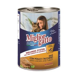 Miglior Gatto Tavuklu ve Hindili Pate 400 gr Kedi Konserve